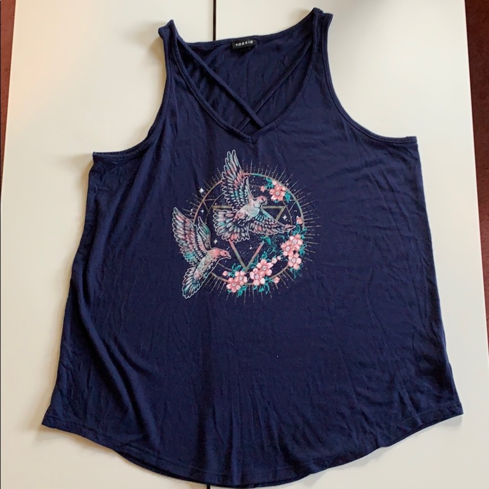 Torid tank top size 00 equivalent to a size 10